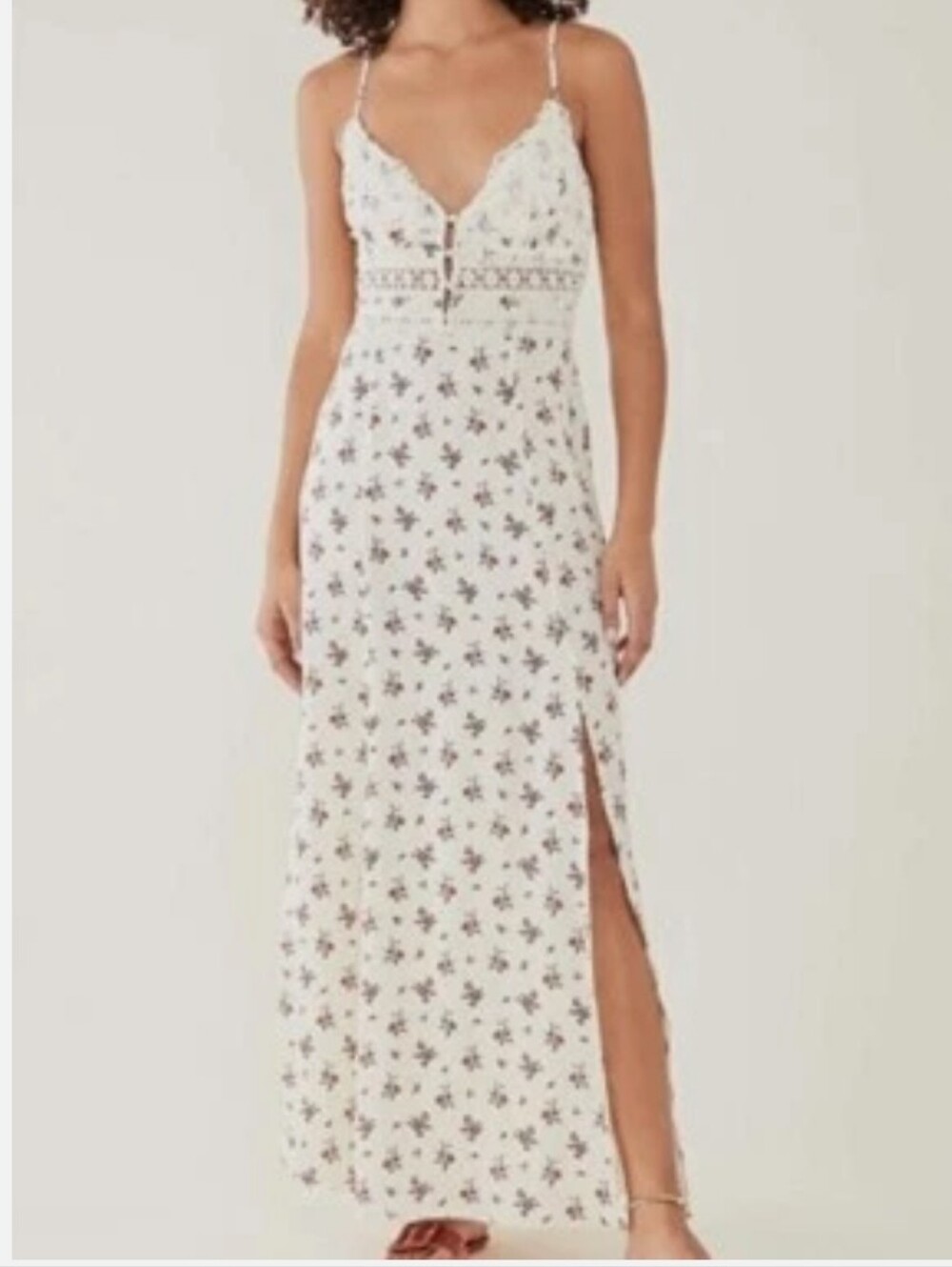 Free People Out & About Floral Maxi Slip Dress